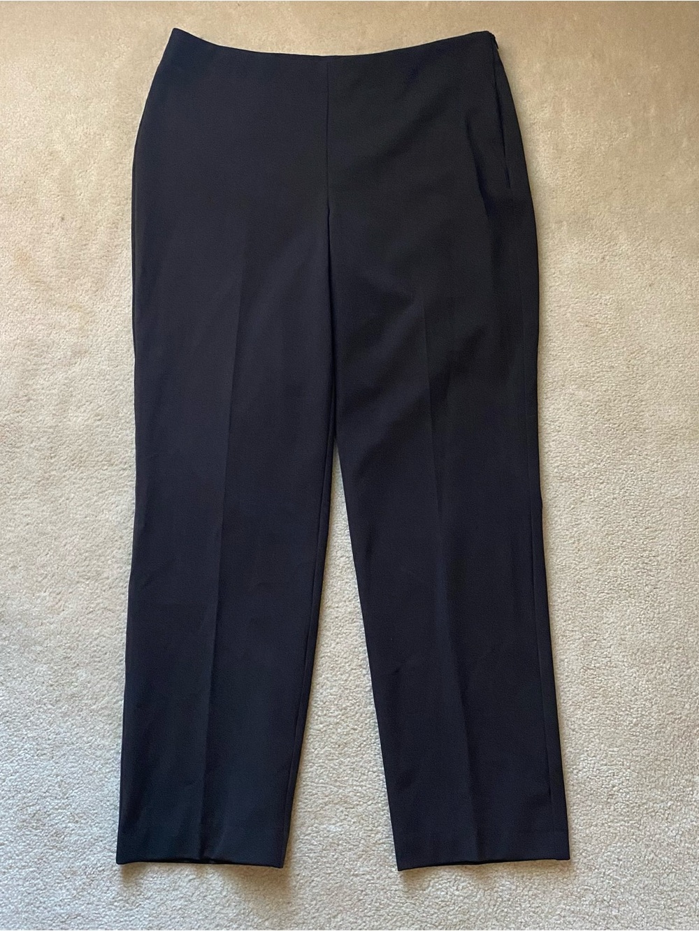 Talbots Heritage Pants Womens 12 Chocolate Brown Side Zipper Flat Front